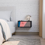 GLAMOROUS STRIPE Nightstand in Black Finish