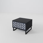 GRAPHITE EYES Nightstand in Black Finish
