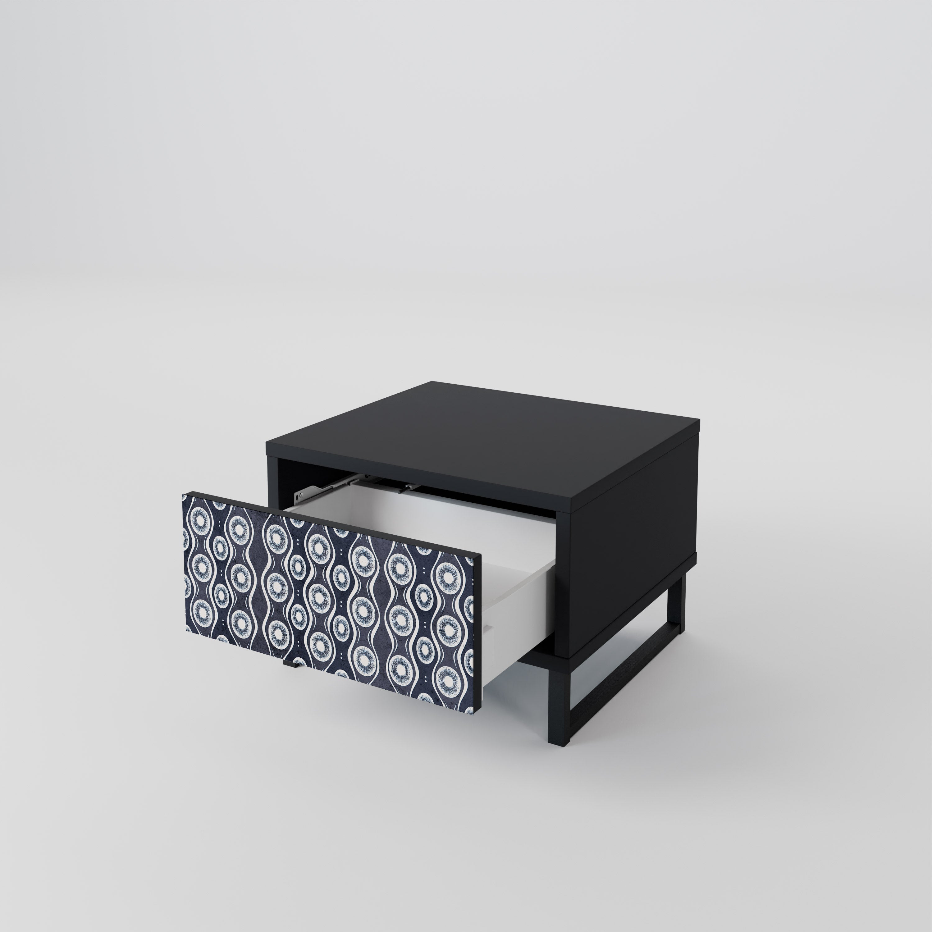 Nattduksbord GRAPHITE EYES i svart finish