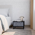 GRAPHITE EYES Nightstand in Black Finish