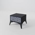 GRAPHITE EYES Nightstand in Black Finish
