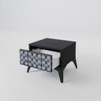 GRAPHITE EYES Nightstand in Black Finish