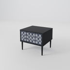 GRAPHITE EYES Nightstand in Black Finish