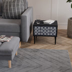 GRAPHITE EYES Nightstand in Black Finish