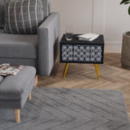 GRAPHITE EYES Nightstand in Black Finish