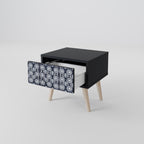 GRAPHITE EYES Nightstand in Black Finish