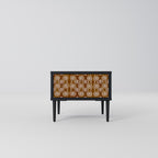 BROWN EYES Nightstand in Black Finish