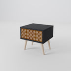 BROWN EYES Nightstand in Black Finish