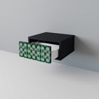 GREEN EYES Nightstand in Black Finish