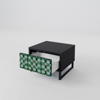 GREEN EYES Nightstand in Black Finish