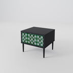 GREEN EYES Nightstand in Black Finish
