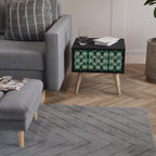 GREEN EYES Nightstand in Black Finish