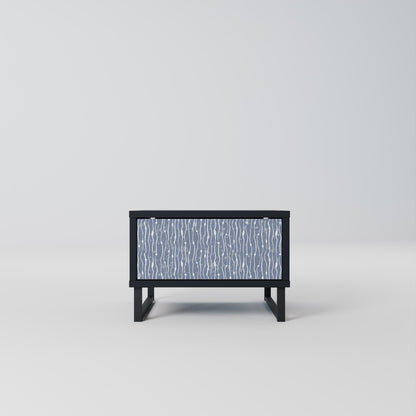 Nattduksbord i svart finish i Graphite Rain