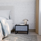 GRAPHITE RAIN Nightstand in Black Finish