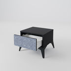GRAPHITE RAIN Nightstand in Black Finish
