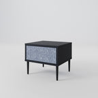 GRAPHITE RAIN Nightstand in Black Finish