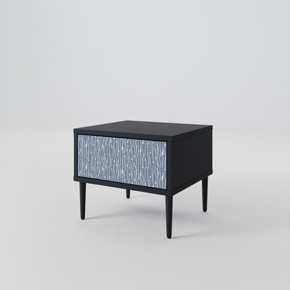 Nattduksbord i svart finish i Graphite Rain