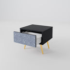 GRAPHITE RAIN Nightstand in Black Finish