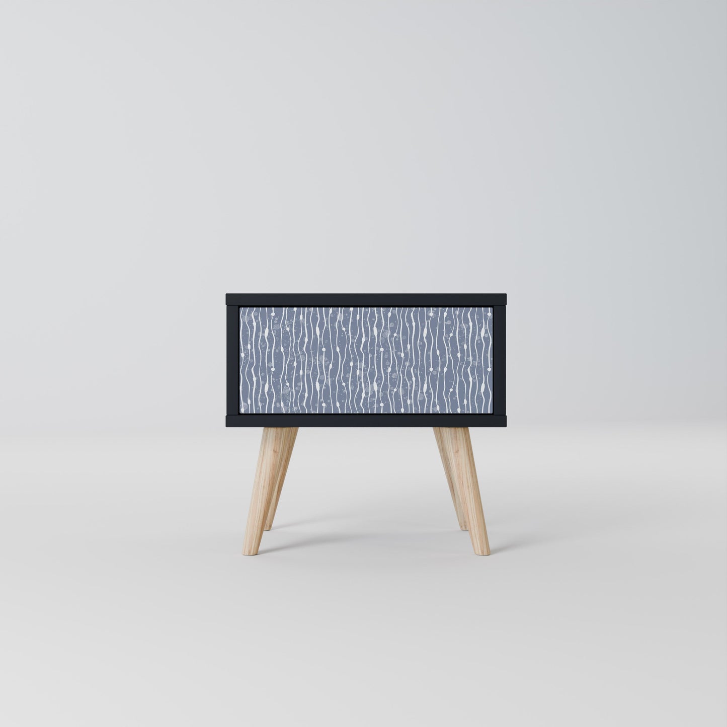 Nattduksbord i svart finish i Graphite Rain