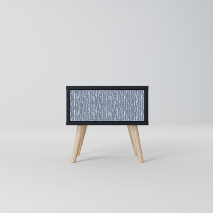 Nattduksbord i svart finish i Graphite Rain