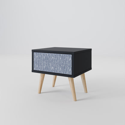 Nattduksbord i svart finish i Graphite Rain