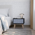 GRAPHITE RAIN Nightstand in Black Finish