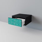 TURQUOISE RAIN Nightstand in Black Finish