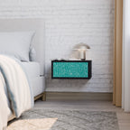 TURQUOISE RAIN Nightstand in Black Finish