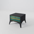 POLYGONS Nightstand in Black Finish