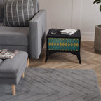 POLYGONS Nightstand in Black Finish