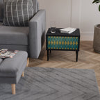 POLYGONS Nightstand in Black Finish