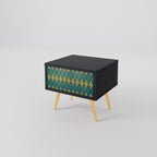 POLYGONS Nightstand in Black Finish