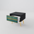 POLYGONS Nightstand in Black Finish