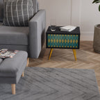 POLYGONS Nightstand in Black Finish