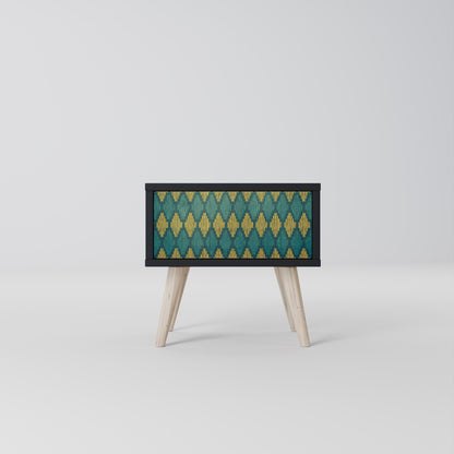 POLYGONS Nightstand in Black Finish