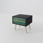 POLYGONS Nightstand in Black Finish