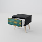 POLYGONS Nightstand in Black Finish
