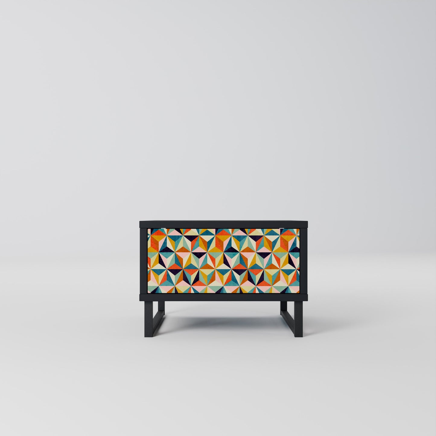 TESSELATE TREASURES Nightstand in Black Finish