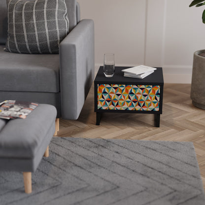 TESSELATE TREASURES Nightstand in Black Finish