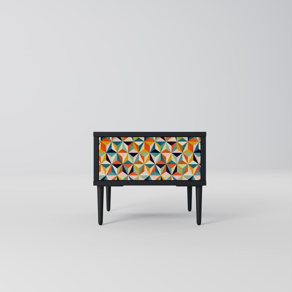 TESSELATE TREASURES Nattduksbord i svart finish
