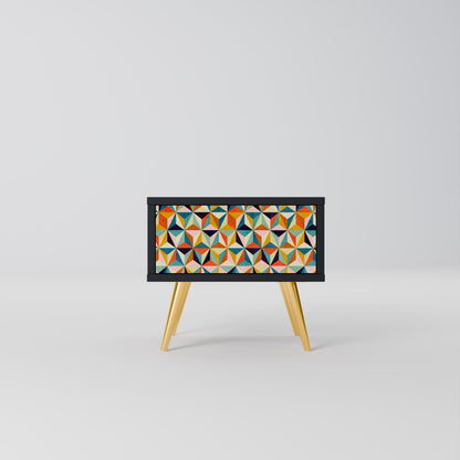 TESSELATE TREASURES Nightstand in Black Finish