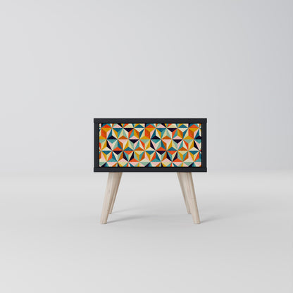 TESSELATE TREASURES Nightstand in Black Finish