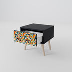TESSELATE TREASURES Nightstand in Black Finish