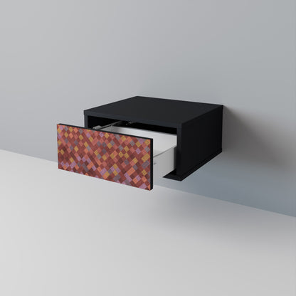 MÅLADE KVADRATIGA SJUKBORD i svart finish