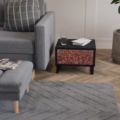 MÅLADE KVADRATIGA SJUKBORD i svart finish
