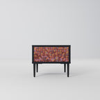 PAINTED SQUARES Nightstand in Black Finish
