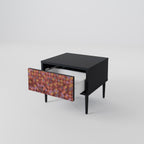 PAINTED SQUARES Nightstand in Black Finish