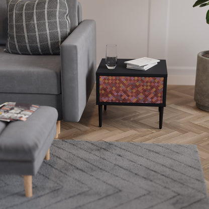 MÅLADE KVADRATIGA SJUKBORD i svart finish