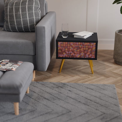 MÅLADE KVADRATIGA SJUKBORD i svart finish