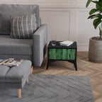 NATURAL GREEN Nightstand in Black Finish